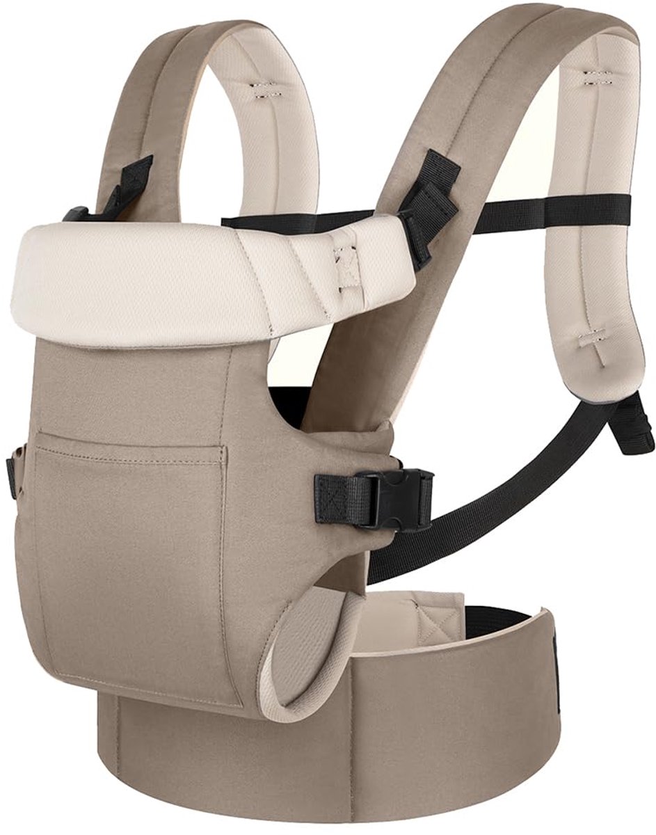 Newborn Baby Draagzak 0-24 Maanden - Baby Draagzak Meerdere Gripposities met Vouwbare Nekbescherming en Lenden- en Buikontlasting Ontwerp voor Pasgeborenen