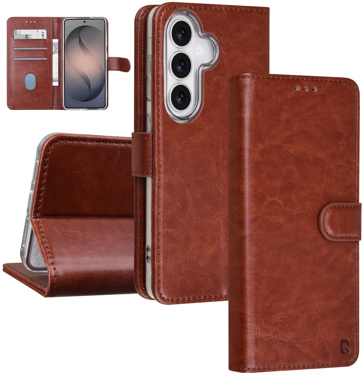 TUNIQ telefoonhoesje voor Samsung Galaxy S26 - met kaartsleuven - Bruin