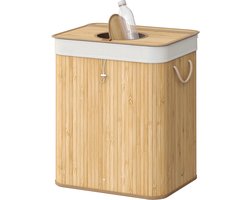 SONGMICS - Wasmand - Met Binnenzak en Deksel - 95 L Capaciteit