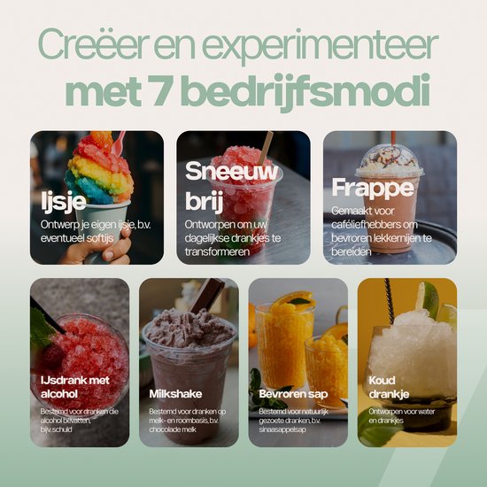 4SWISS SM026 SlushieMaster - IJsmachine - 1,8 L - 7 Programma's - voor Slushy, Ijsje, Drankjes, Frappé & Frozen Cocktails van 4SWISS — afbeelding 2