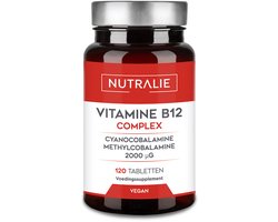 Nutralie Vitamine B12 Complex - 120 Tabletten - Energie en Immuniteit Supplementen - Mannen en Vrouwen - met Vitamine B6 & B9 - Veganistisch