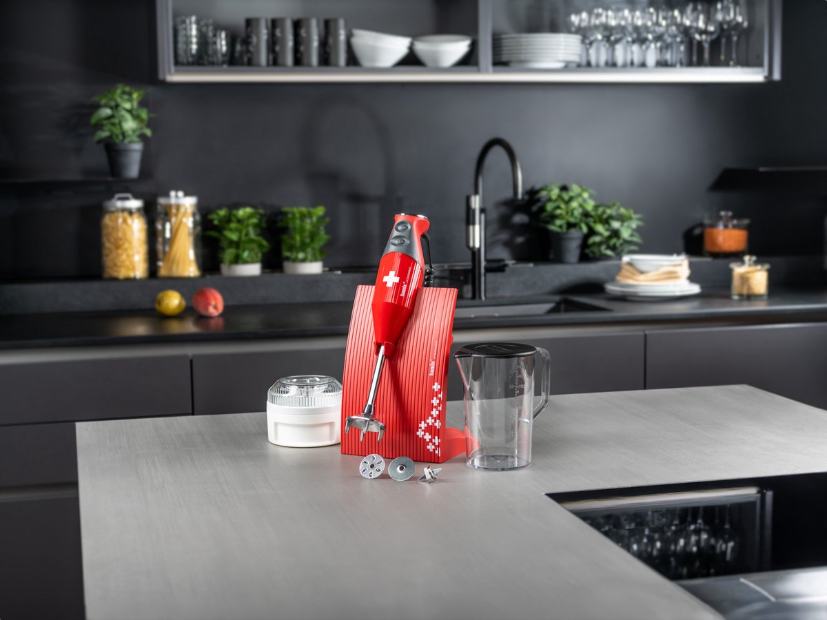 Bamix SwissLine M200 Staafmixer – 200 W – Rood – Inclusief Accessoires & Processormolen – foto 6