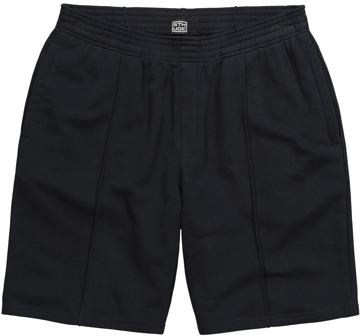 STHUGE - Heren - Sweatbermuda elastische band naad op de pijp - Zwart - Maat 5XL