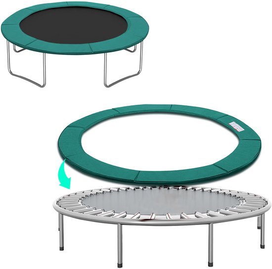Randbescherming voor trampoline 12FT groen – UV-bestendig beschermkussen