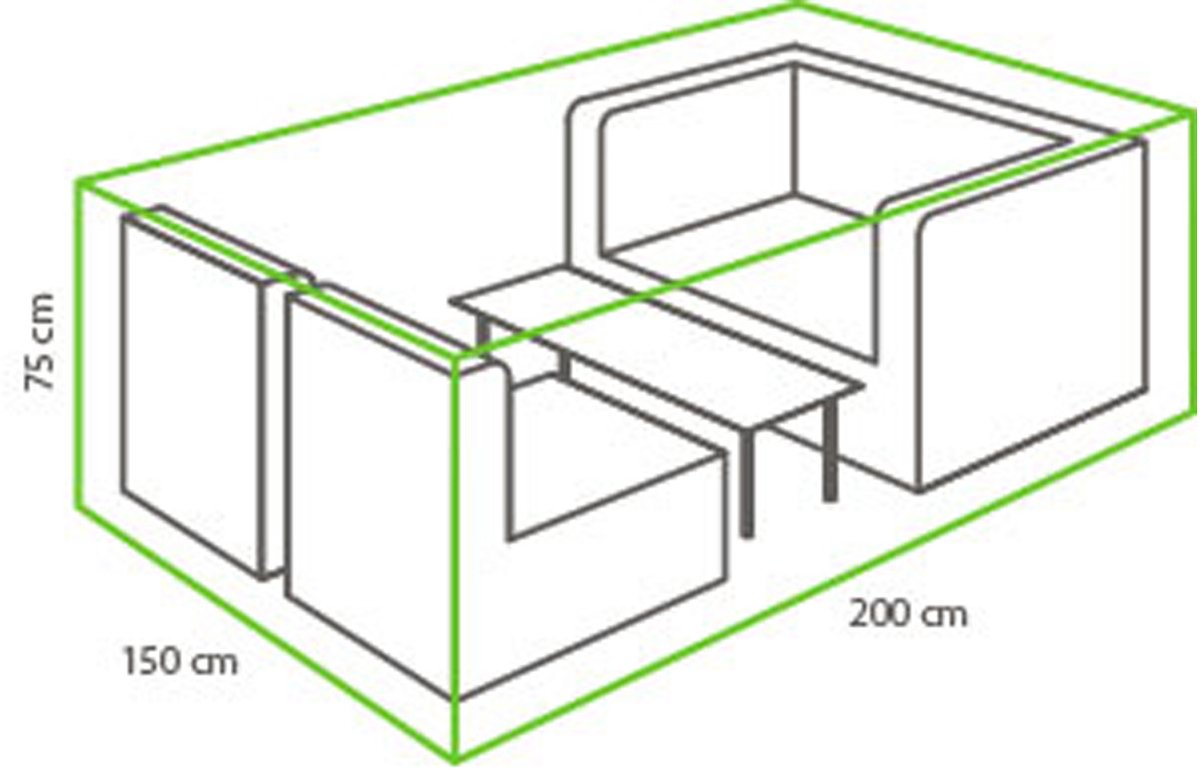 Winza Outdoor Covers - Premium - beschermhoes loungeset S - Afmeting : 200x150x75 cm