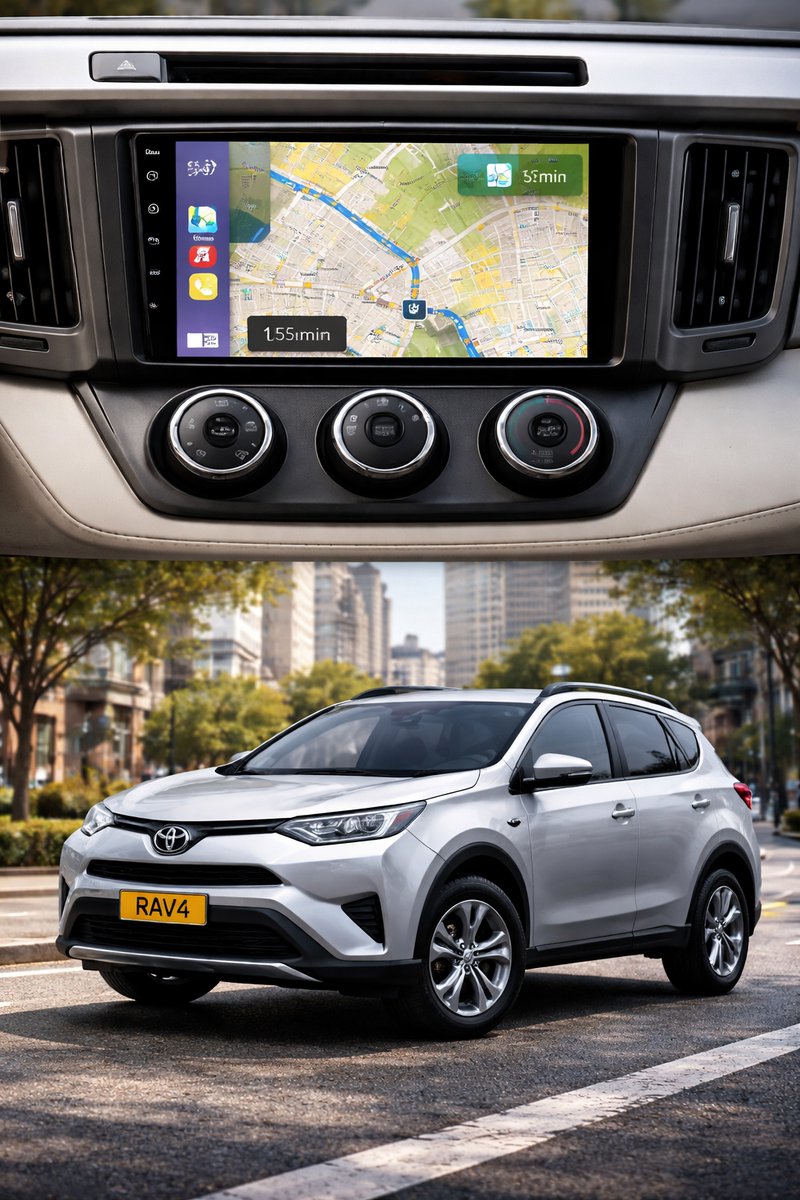 ADIVOX T1 9 inch geschikt voor Toyota RAV4 2013-2019 Android 15 Carplay/Auto/WiFi/RDS/DSP/NAV