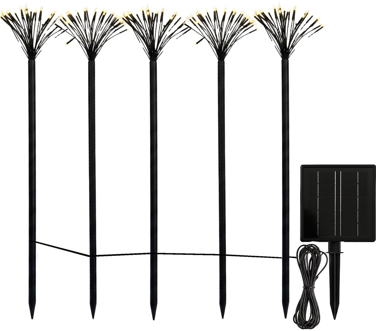 Set van 5 zonne-energie-aangedreven spikes 5M YOGY PICK