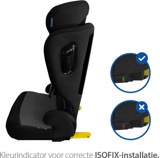LUVION® FLEX-i Opvouwbare Autostoel - Shadow Blend (i-Size 100–150 cm) - Autostoel Groep 2 3 - Autozitje geschikt voor (3,5 tot 12 jaar) - Zwart & Grijs van Merkloos — afbeelding 2