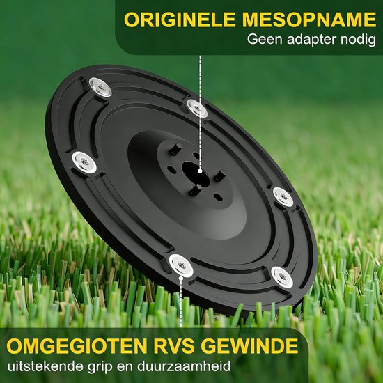 Grasmaaierblad Disc - geschikt voor SEGWAY Navimow i-Serie i105E - i108E - i110N - Inclusief messen en schroefaccessoires - ∅16cm van Merkloos	 — afbeelding 2