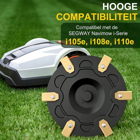 Grasmaaierblad Disc - geschikt voor SEGWAY Navimow i-Serie i105E - i108E - i110N - Inclusief messen en schroefaccessoires - ∅16cm van Merkloos	 — afbeelding 4