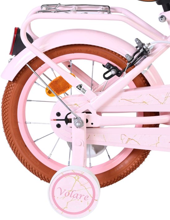 Volare Ashley Kinderfiets - Meisjes - 14 inch - Roze - Twee Handremmen — afbeelding 2
