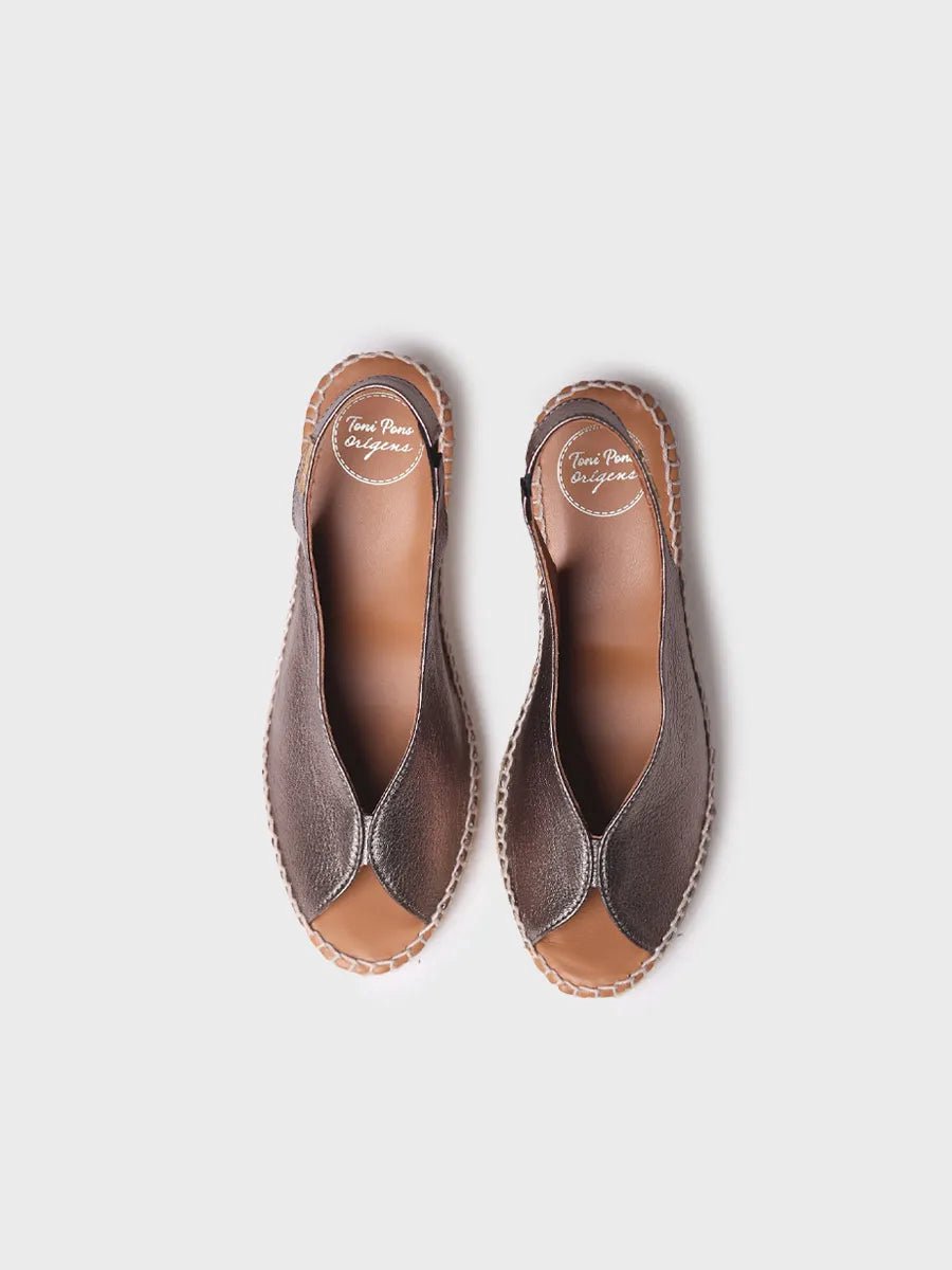 Espadrille met peeptoe-sleehak | LAILA-P