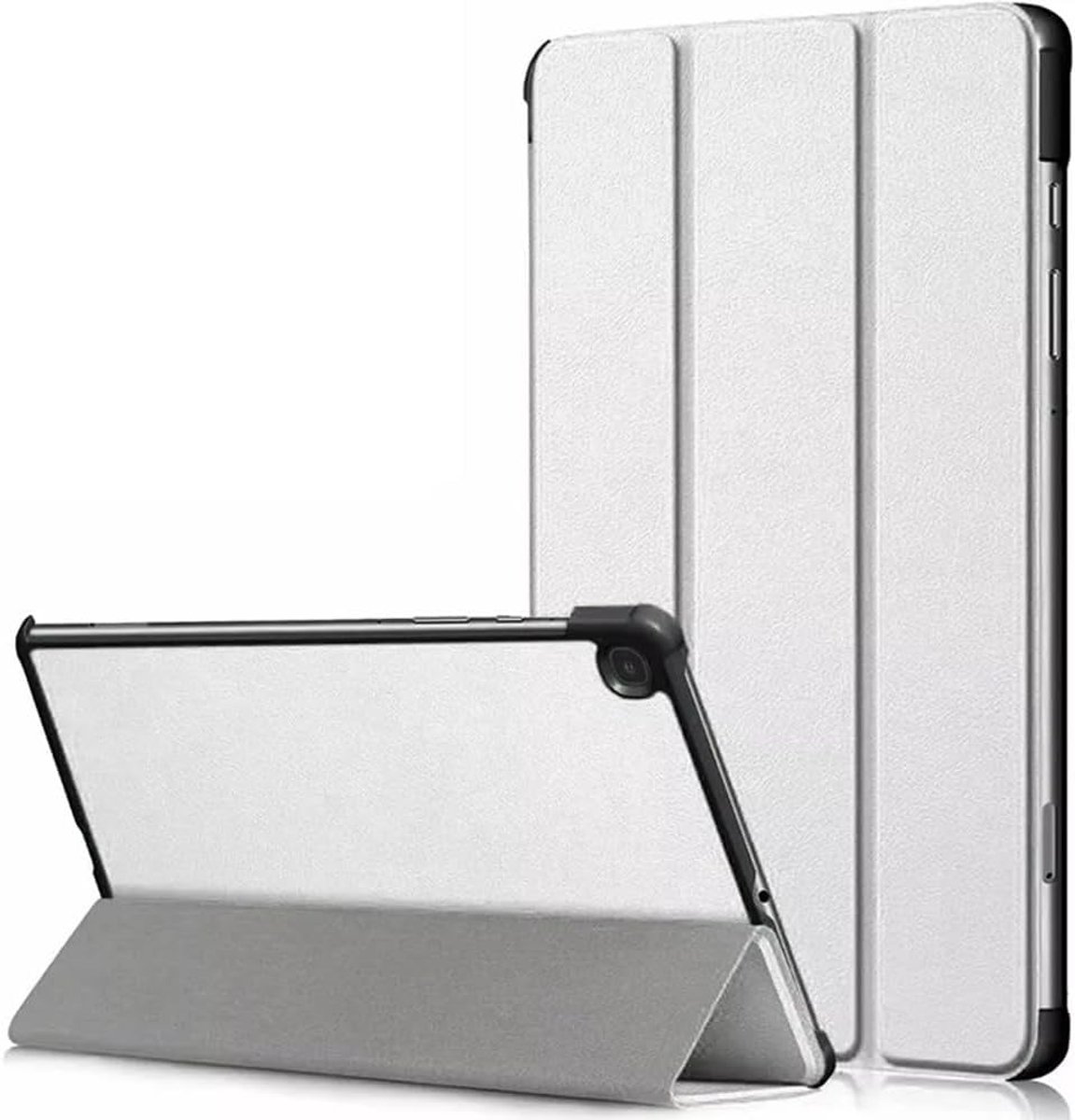Hoes Geschikt voor Samsung Galaxy Tab A 10.1 2019 (T510)hoes Wit - Smart Tri-Fold Bookcase