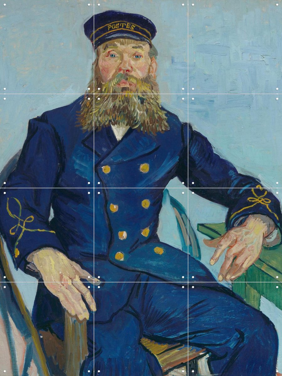IXXI The Postman (Joseph Roulin), Vincent van Gogh (1853 - 1890) & Museum of Fine Arts Boston - 60 x 80 cm - Gratis ophangtool - Grote wanddecoratie
