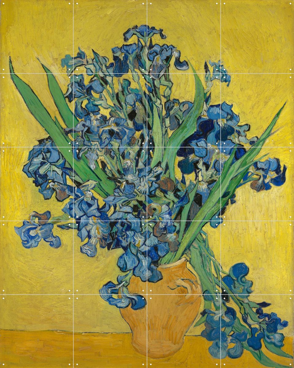 IXXI Irissen (1890), Vincent van Gogh (1853 - 1890) & Van Gogh Museum - 80 x 100 cm - Gratis ophangtool - Grote wanddecoratie en posters -