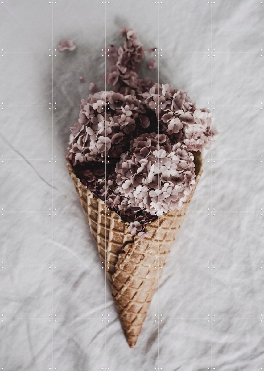 IXXI Floral Scoops, STUDIO HANNAH LEMHOLT - 100 x 140 cm - Gratis ophangtool - Grote wanddecoratie en posters - Fotografie, Eetkamer, Keuken