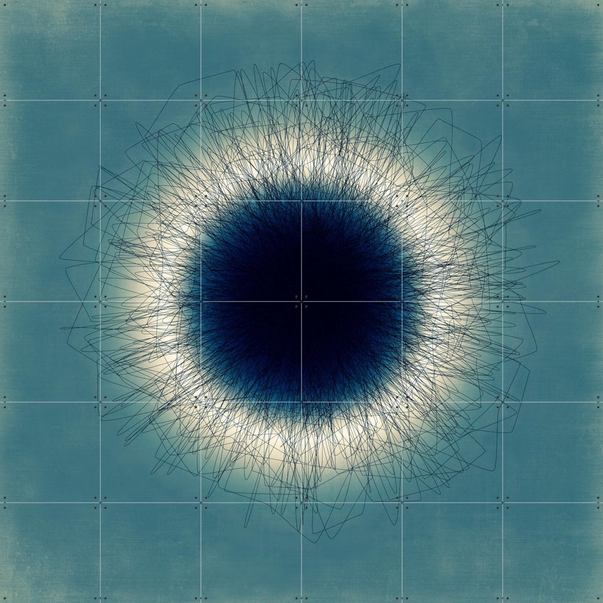 IXXI Ergo Sum, Angelo Cerantola - 120 x 120 cm - Gratis ophangtool - Grote wanddecoratie en posters - Digitale Kunst, Illustraties, Line art