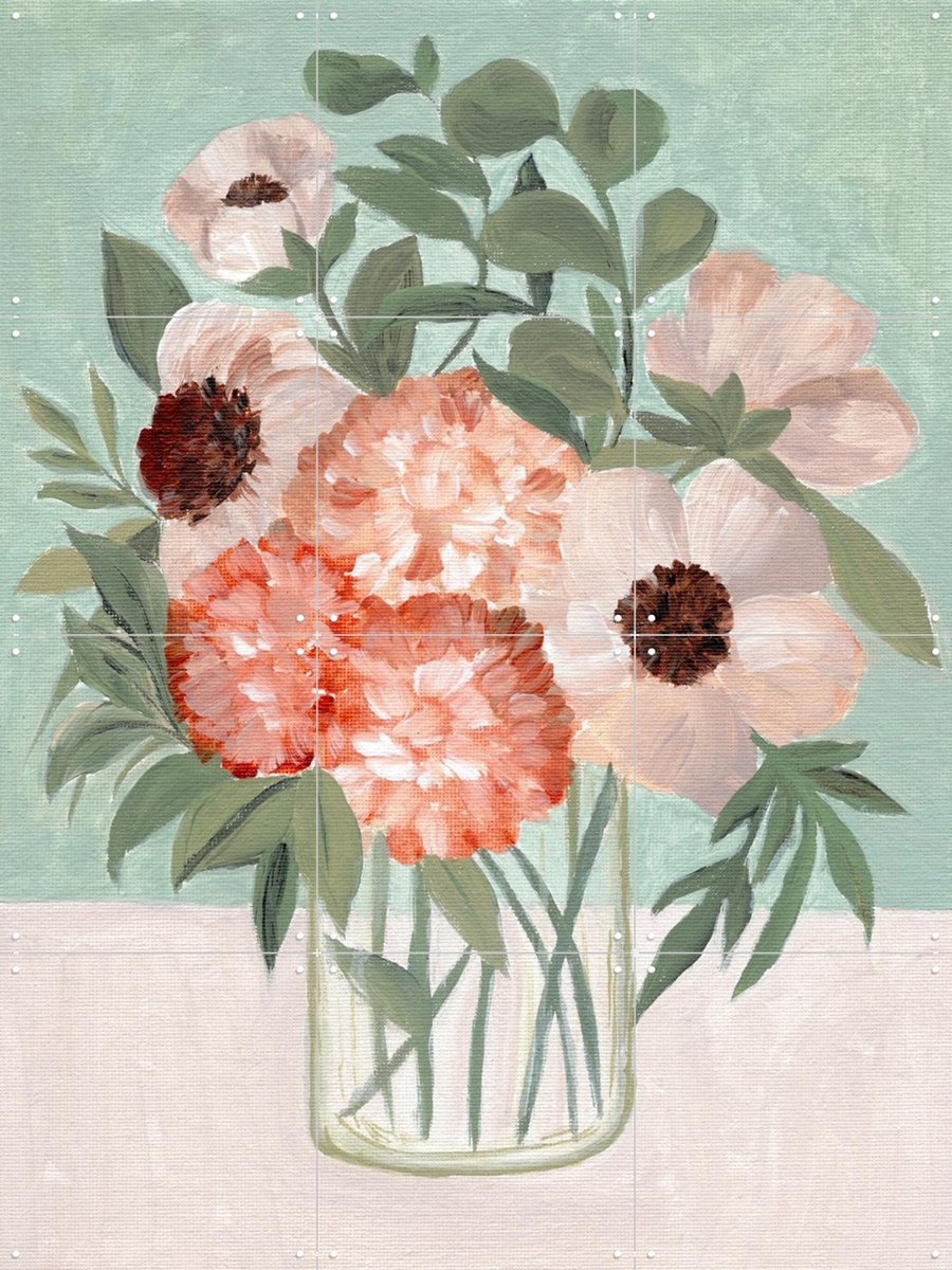 IXXI Garden Beauties, Nikita Jariwala & Various - 60 x 80 cm - Gratis ophangtool - Grote wanddecoratie en posters - Olieverf, Impressionisme
