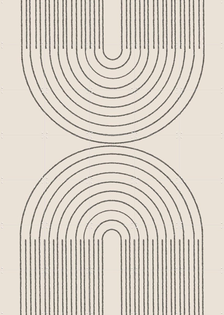 IXXI Simple Arch Composition, The Miuus Studio & Various - 100 x 140 cm - Gratis ophangtool - Grote wanddecoratie en posters - Grafisch Ontwerp