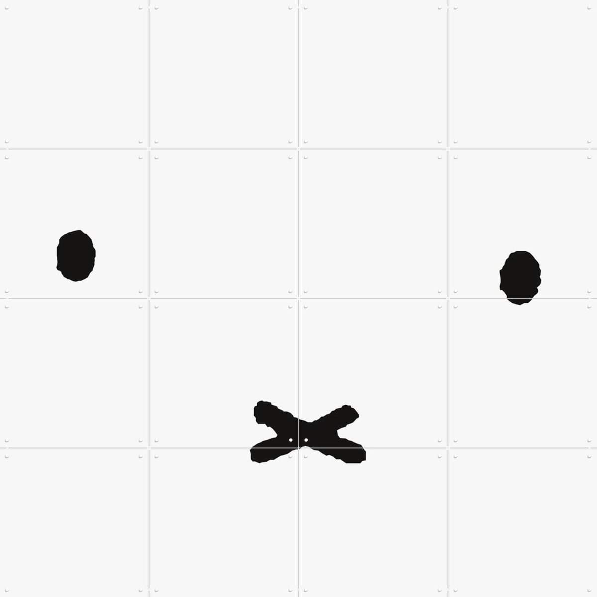 IXXI Nijntje Minimalistisch, Nijntje - 80 x 80 cm - Gratis ophangtool - Grote wanddecoratie en posters - Cartoonesk, Illustraties, Minimalisme