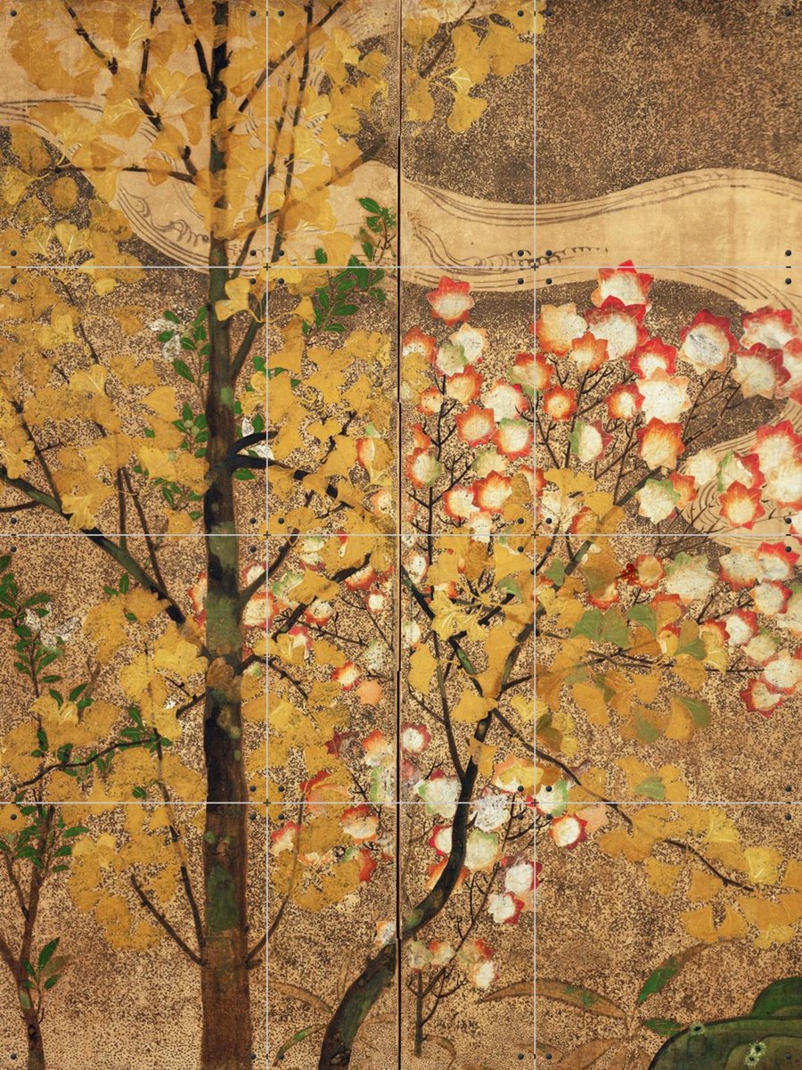IXXI Autumn Tree, Bridgeman Images - 60 x 80 cm - Gratis ophangtool - Grote wanddecoratie en posters - Naturalisme, Woonkamer, Slaapkamer, Eetkamer