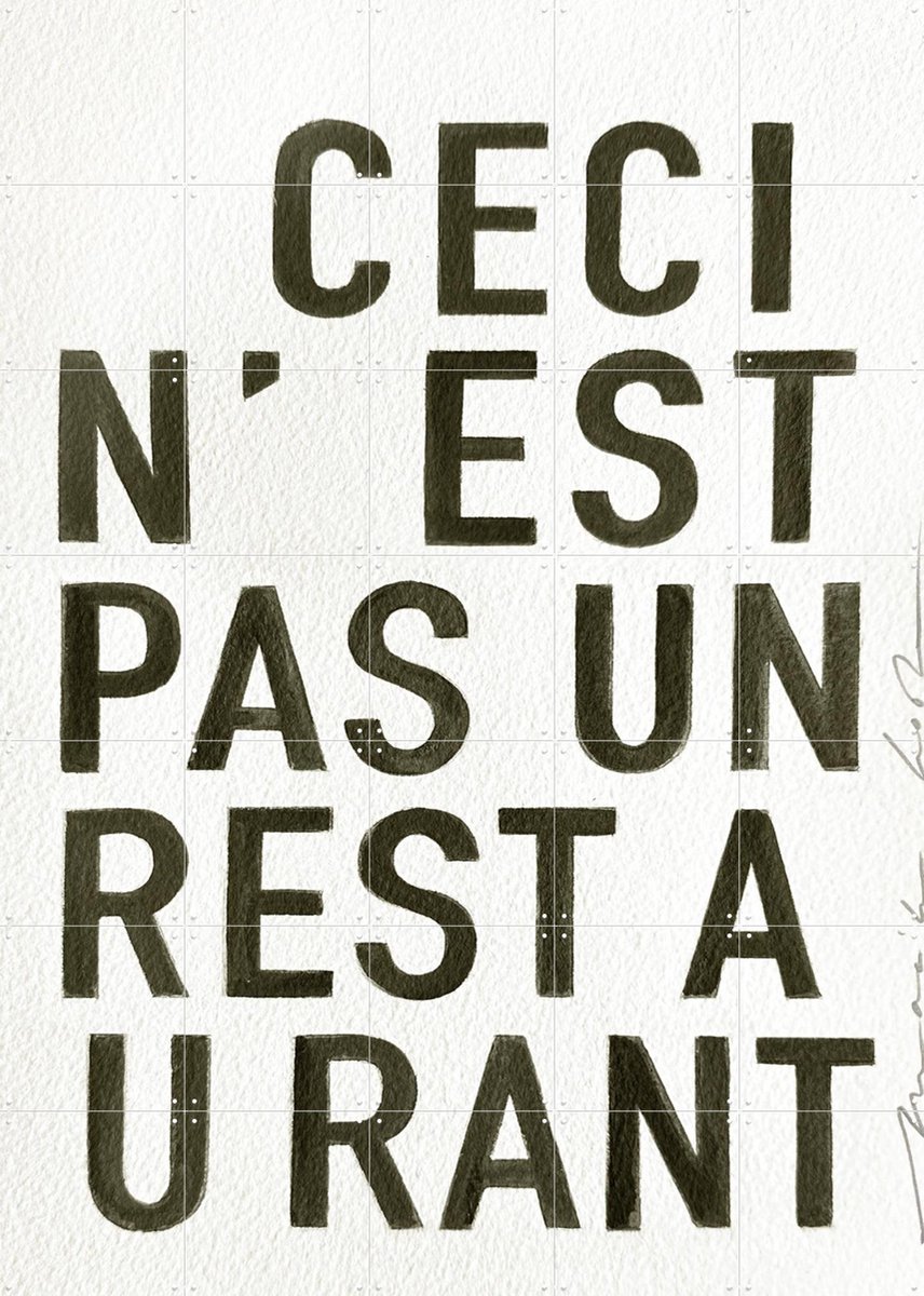 IXXI Restaurant Black, Maaike Koster & My Deer Art Shop - 100 x 140 cm - Gratis ophangtool - Grote wanddecoratie en posters - Minimalisme, Grafisch