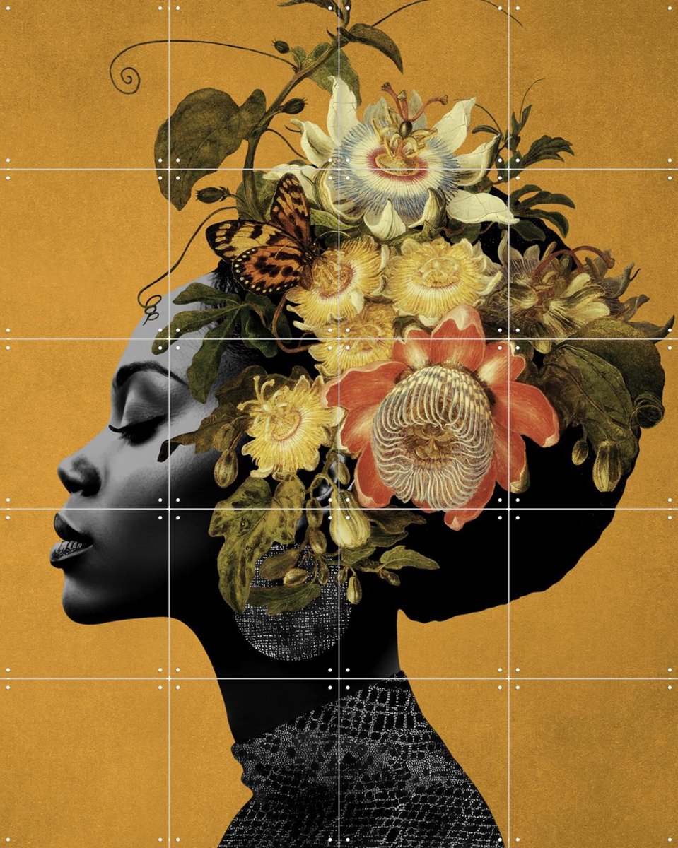 IXXI She is Art, Marja van den Hurk - 80 x 100 cm - Gratis ophangtool - Grote wanddecoratie en posters - Grafisch Ontwerp, Surrealisme, Woonkamer