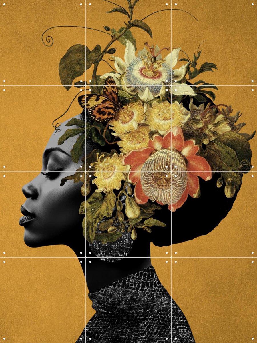 IXXI She is Art, Marja van den Hurk - 60 x 80 cm - Gratis ophangtool - Grote wanddecoratie en posters - Grafisch Ontwerp, Surrealisme, Woonkamer