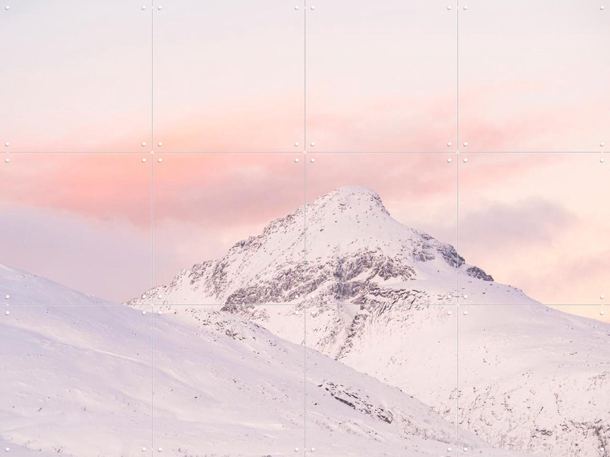 IXXI Sunset in the Mountains, Henrike Schenk - 80 x 60 cm - Gratis ophangtool - Grote wanddecoratie en posters - Fotografie, Woonkamer, Slaapkamer