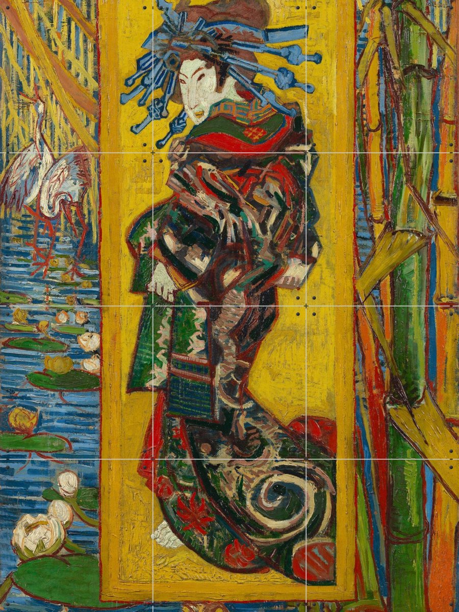 IXXI Courtisane naar Eisen (1887), Vincent van Gogh (1853 - 1890) & Van Gogh Museum - 60 x 80 cm - Gratis ophangtool - Grote wanddecoratie en posters