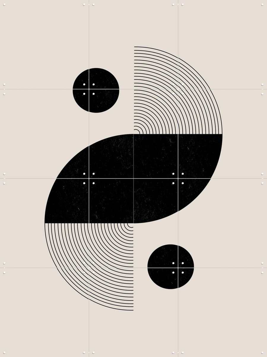 IXXI BaB No.3, The Miuus Studio & Various - 60 x 80 cm - Gratis ophangtool - Grote wanddecoratie en posters - Line art, Minimalisme, Grafisch Ontwerp