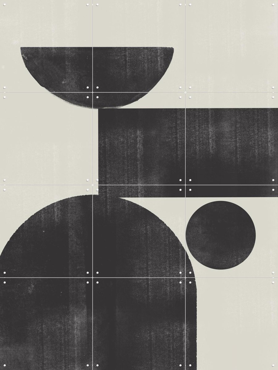 IXXI Shape Study No.2, The Miuus Studio & Various - 60 x 80 cm - Gratis ophangtool - Grote wanddecoratie en posters - Illustraties, Abstract