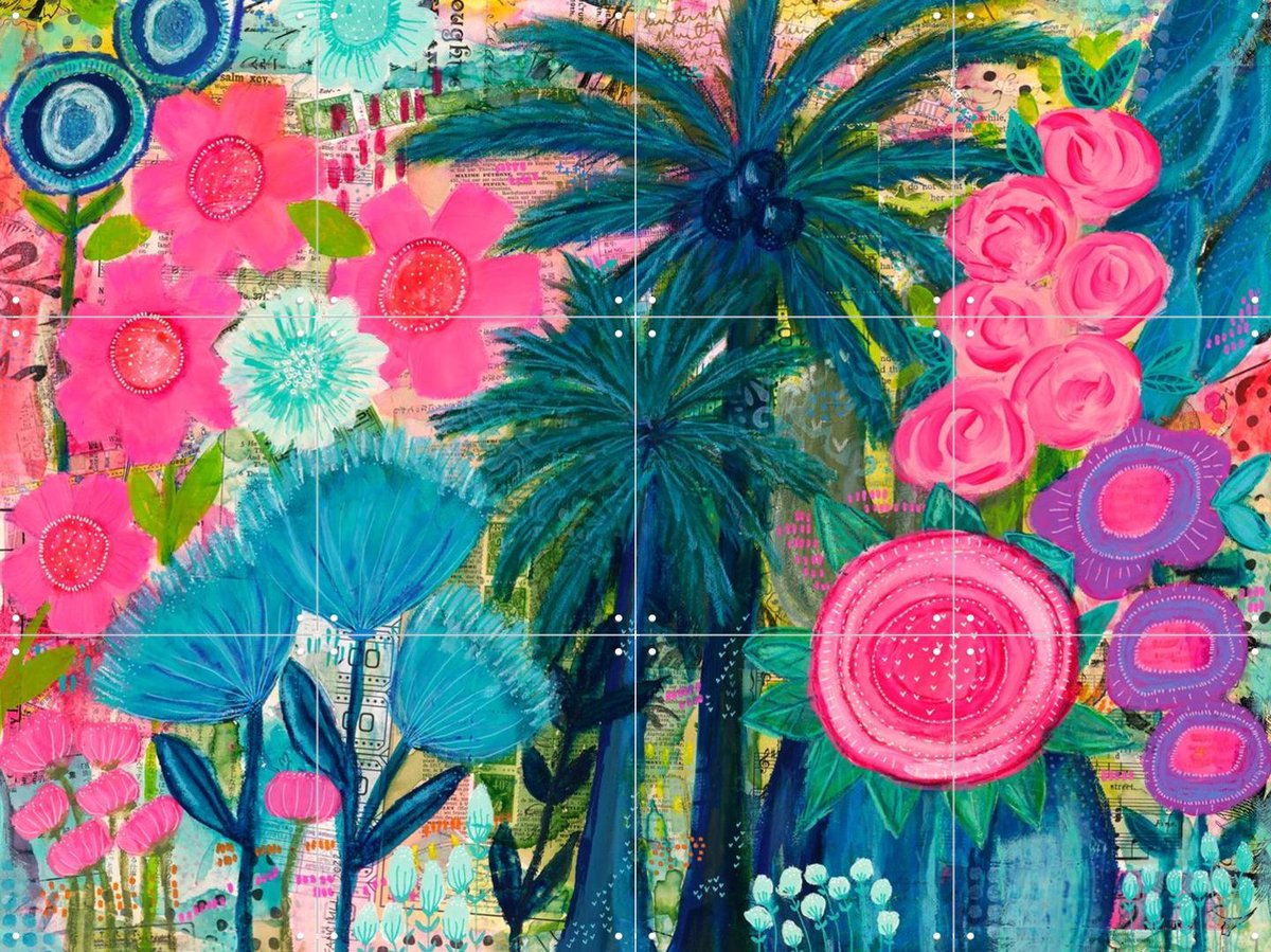 IXXI Lorraine, Yvette Fanciulli - 80 x 60 cm - Gratis ophangtool - Grote wanddecoratie en posters - Kleurrijk, Gemengde Technieken, Abstract, Speels