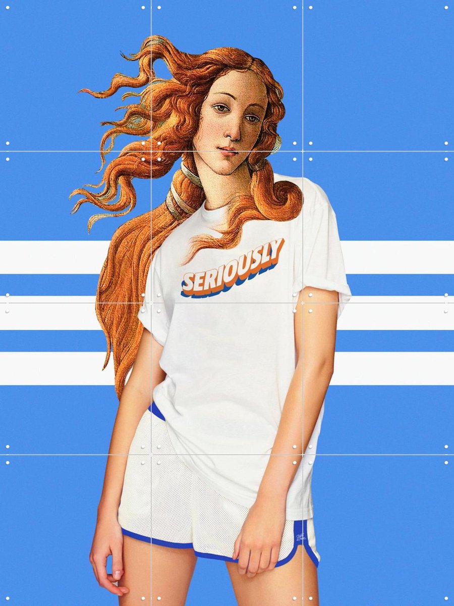 IXXI Venus Outfit, Paste in Place - 60 x 80 cm - Gratis ophangtool - Grote wanddecoratie en posters - Digitale Kunst, Illustraties, Kleurrijk, Pop