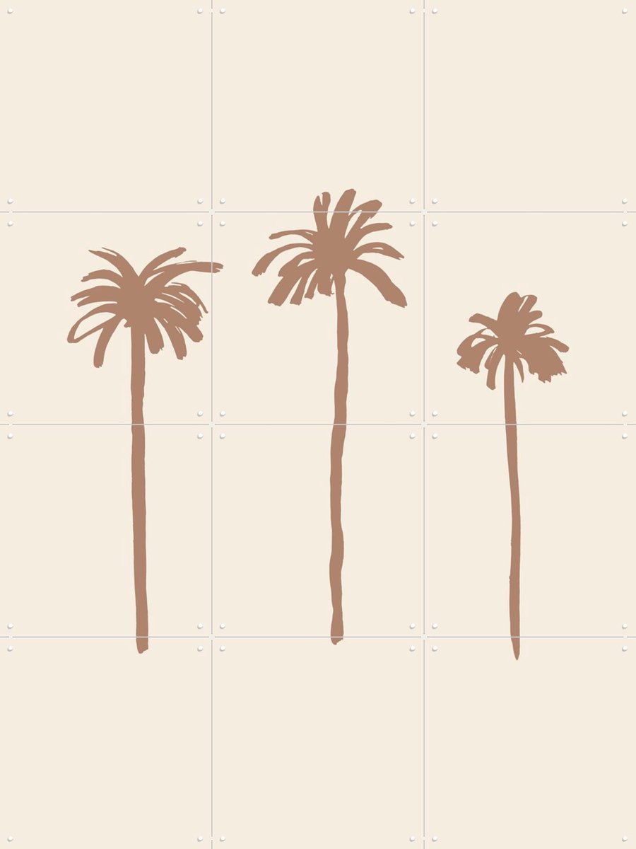 IXXI Palms, Various - 60 x 80 cm - Gratis ophangtool - Grote wanddecoratie en posters - Illustraties, Minimalisme, Grafisch Ontwerp, Line art