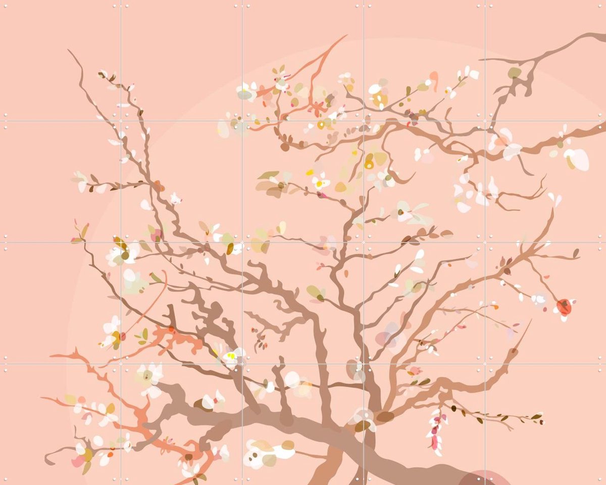 IXXI Almond Blossom Pink, Wesley van der Heijden & Van Gogh 21st Century - 100 x 80 cm - Gratis ophangtool - Grote wanddecoratie en posters -