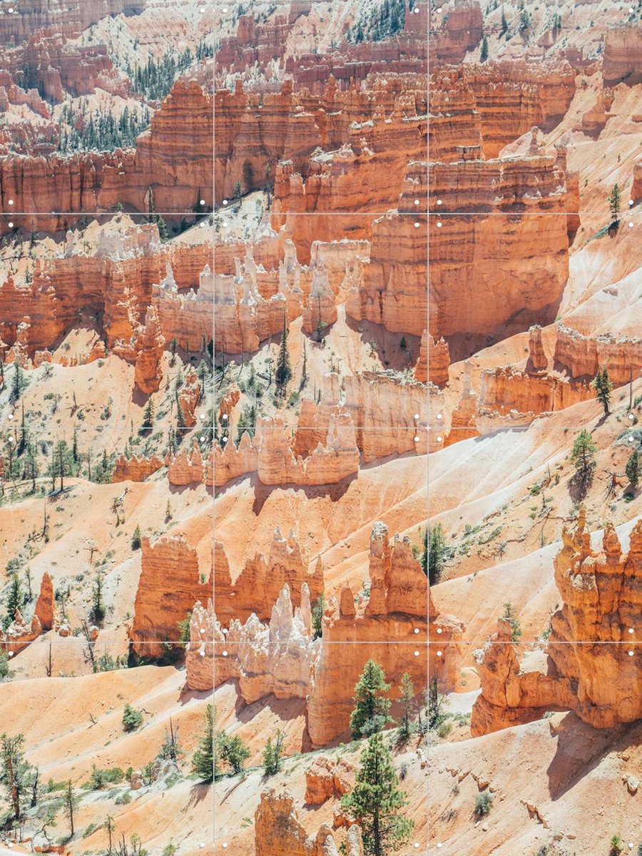 IXXI Bryce Canyon, Pati Photography - 60 x 80 cm - Gratis ophangtool - Grote wanddecoratie en posters - Fotografie, Naturalisme, Woonkamer, Mancave