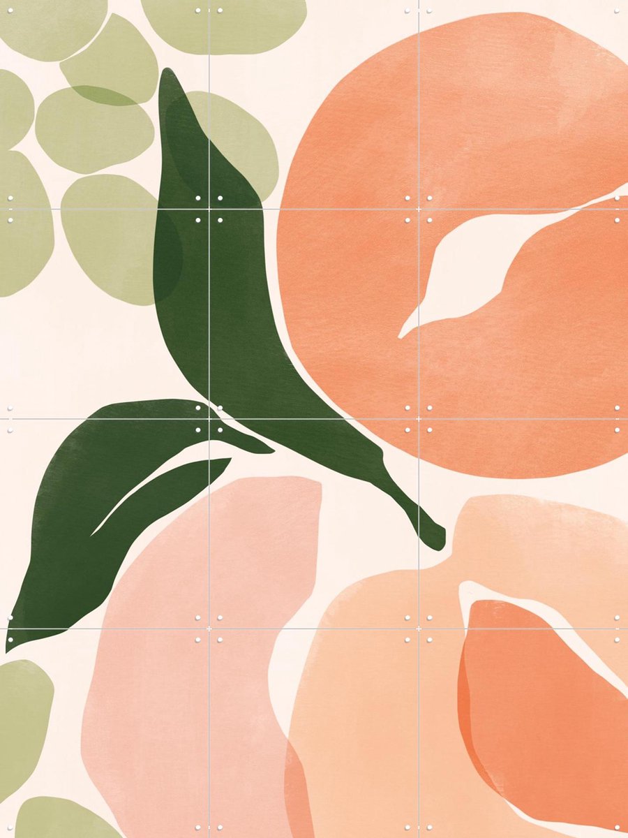 IXXI Blessed be the Fruit, Sacrée Frangine - 60 x 80 cm - Gratis ophangtool - Grote wanddecoratie en posters - Aquarel, Abstract, Kleurrijk, Speels