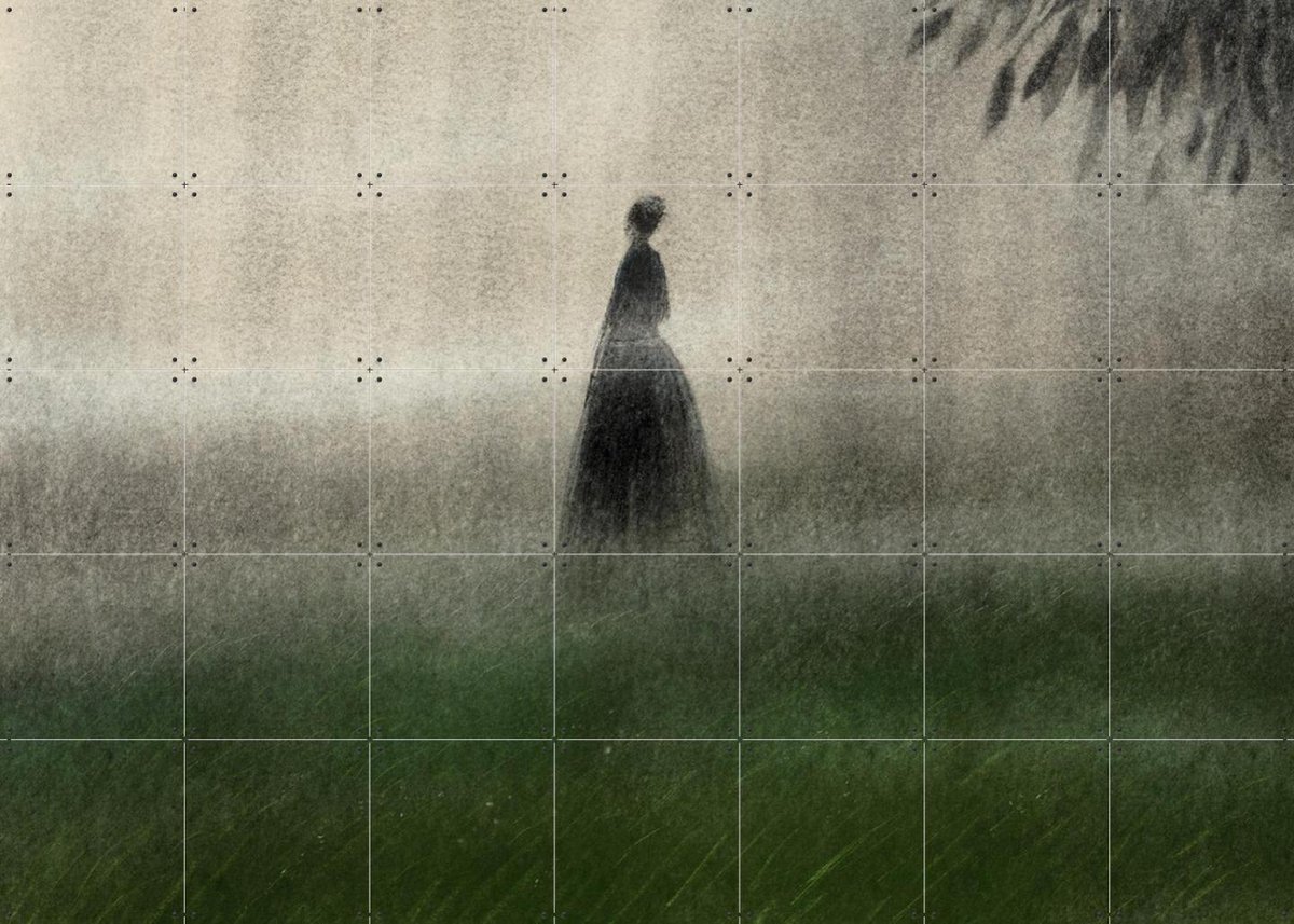 IXXI Melancholic, Jeska Verstegen - 140 x 100 cm - Gratis ophangtool - Grote wanddecoratie en posters - Impressionisme, Illustraties, Slaapkamer