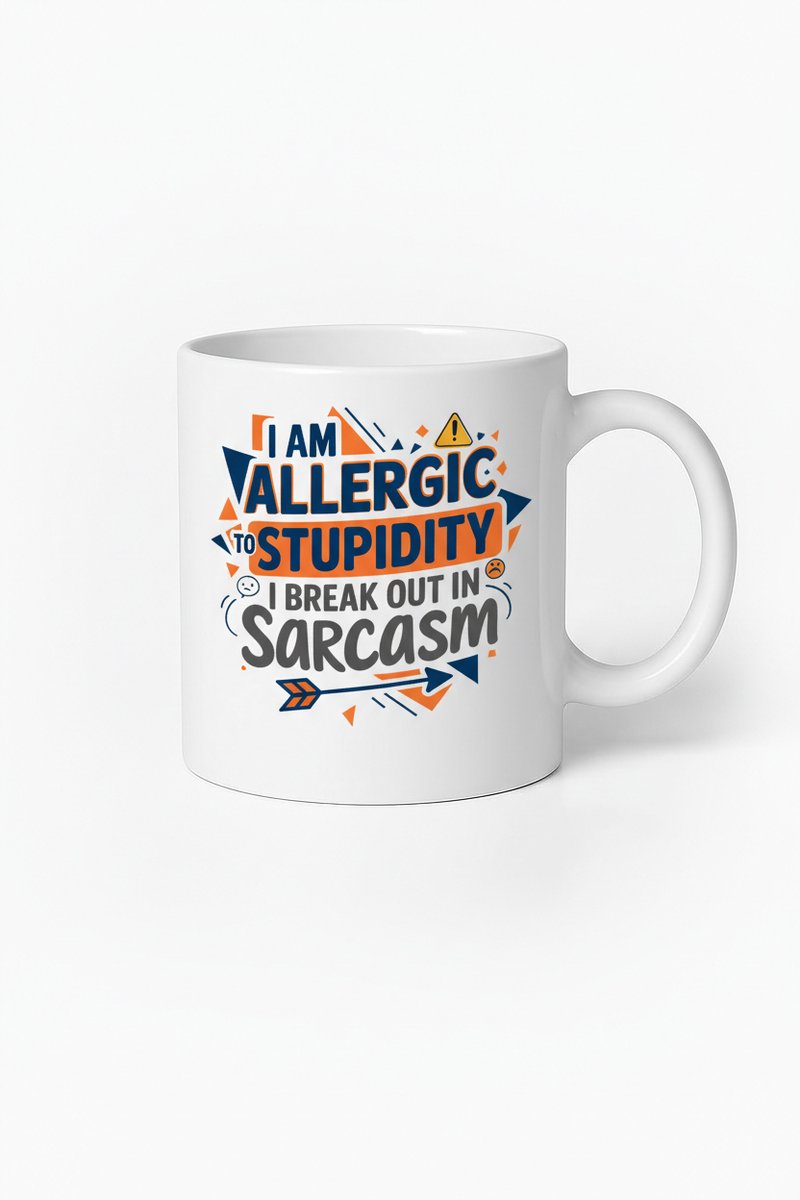 Allergie voor Domheid Mok - Grappige Sarcasme Koffiemok Cadeau