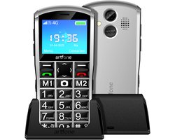 Artfone A400 - Senioren Telefoon - 4G - GSM - Senioren Mobiele Telefoon - SOS-Knop - Oplaadstation - Stofzakje
