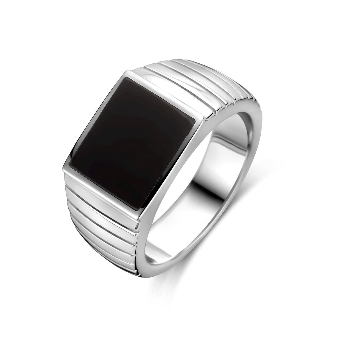 Zilveren Zegelring Onyx 1341624 – Gerhodineerd 925 Zilver 10,5 mm