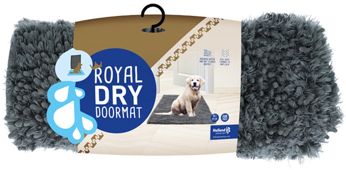 Royal Dry Schoonloopmat M - 91 x 66 cm – Hondenmat – Droogloopmat - Ideale zachte ligplaats voor huisdieren