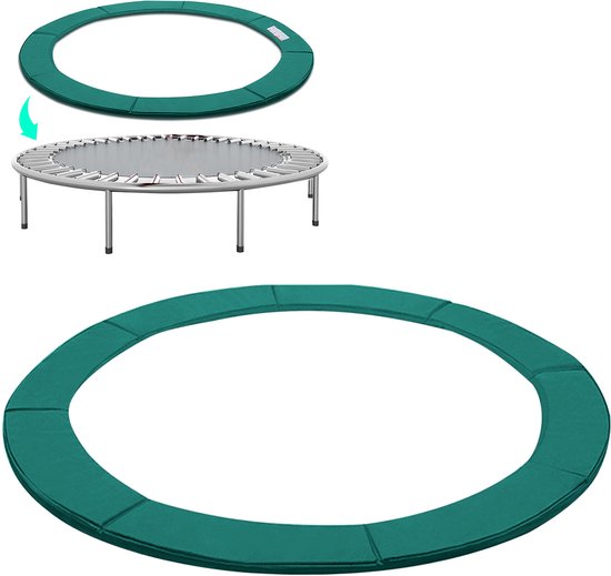 Trampoline beschermrand 244 cm groen – stevige veerafdekking voor tuintrampoline