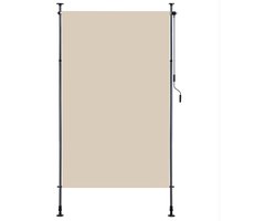 Store enrouleur Rolgordijn - 150 x 270 cm - Protection solaire résistante aux UV - Store enrouleur - Rideau d'extérieur - Brise-vue - Couverture de terrasse - voor buiten - crème
