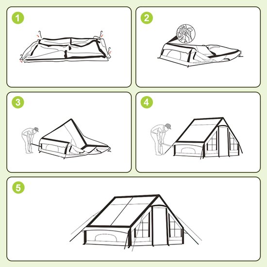 Opblaasbare Tent 300 × 210 × 200 cm voor Camping en Tuin van Merkloos — afbeelding 2