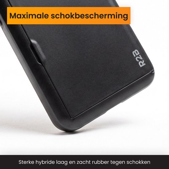 Étui R2B pour iPhone 17 avec porte-cartes - 3 cartes - Protection d'écran - Housses de téléphone - Étui pour téléphone portable pour iPhone 17 - Modèle Utrecht