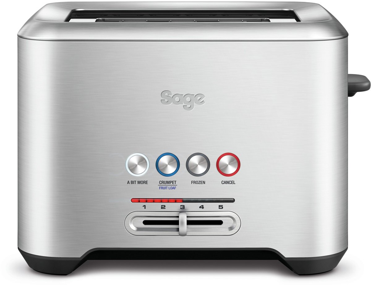 Sage the Bit More 2 Slice Brushed Stainless Steel Broodrooster