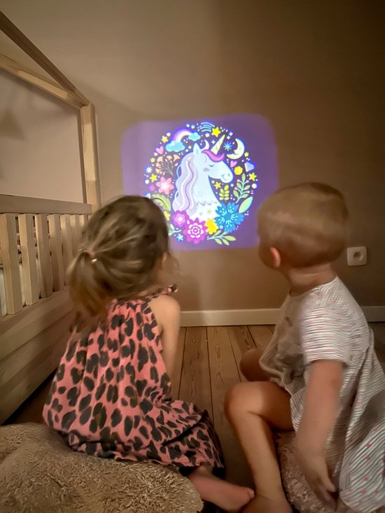 Ambo projector speelgoedlamp eenhoorns - roze multicolor USB. van Merkloos — afbeelding 3
