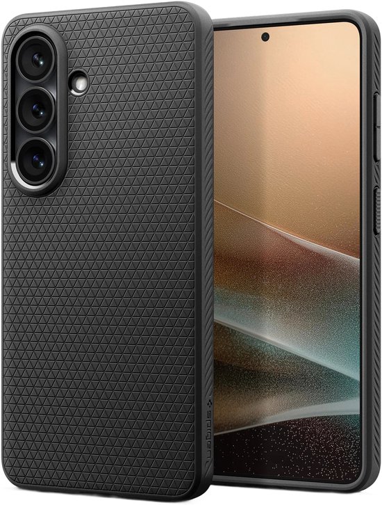 Spigen Liquid Air hoesje Samsung Galaxy S26 zwart – slank TPU beschermhoes met schokabsorptie en grip